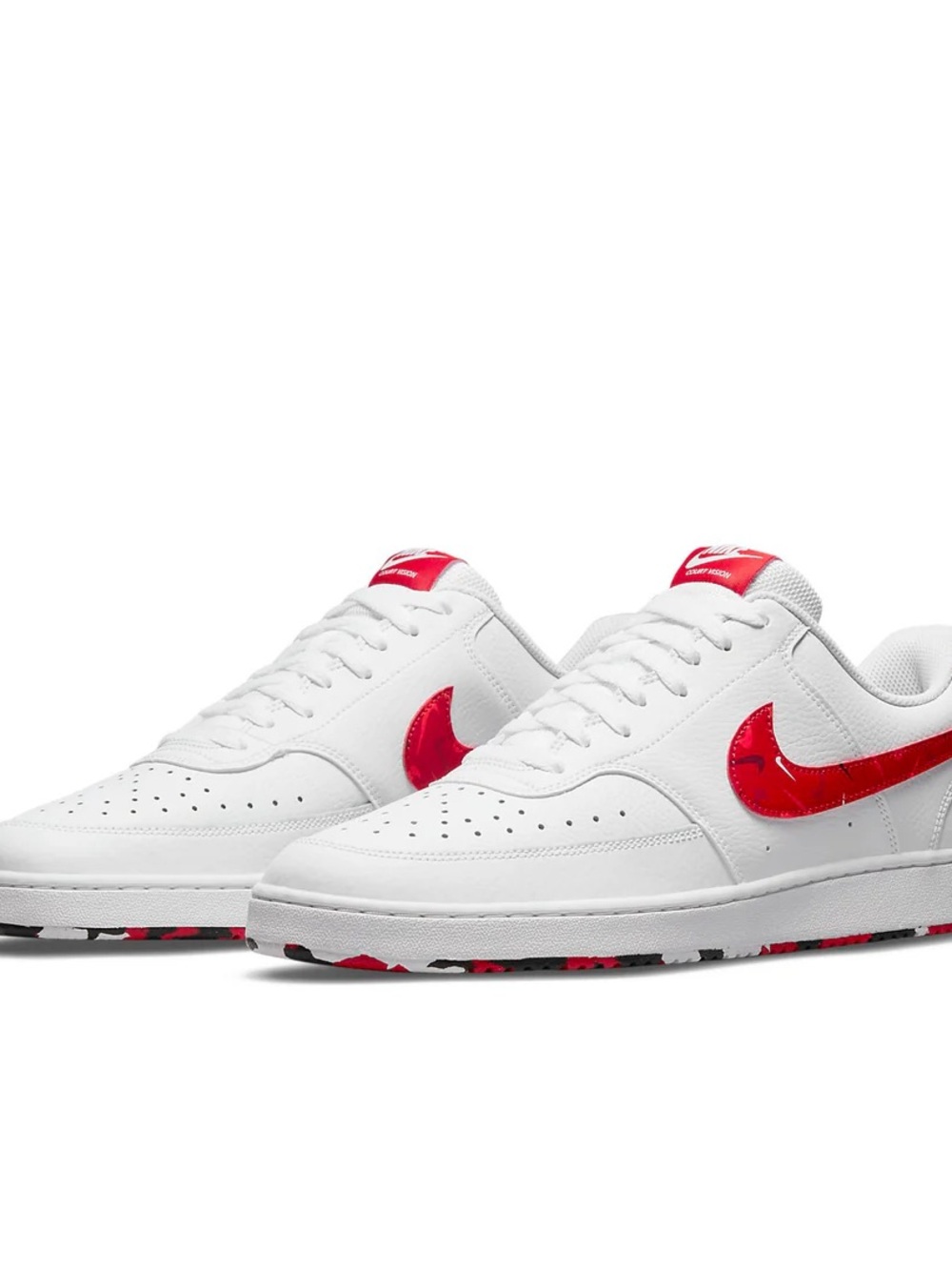 Nike Court Vision Low 'Swoosh Print Red' DM7588 100. In the sneaker box